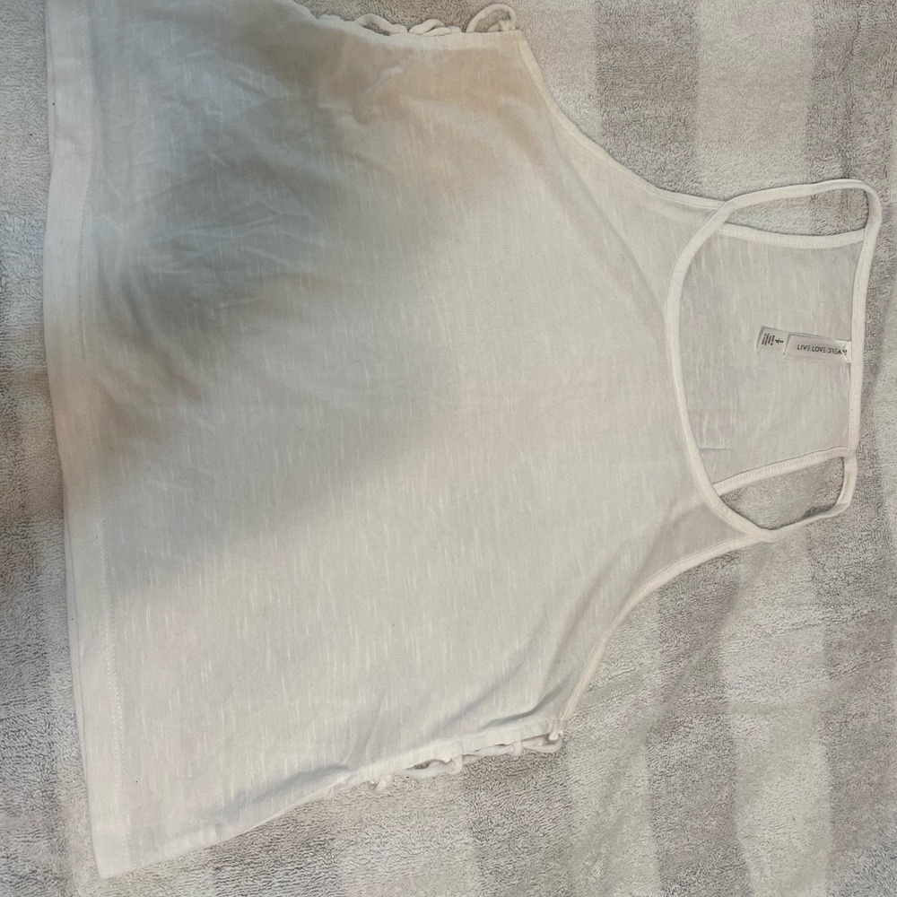 white crop top